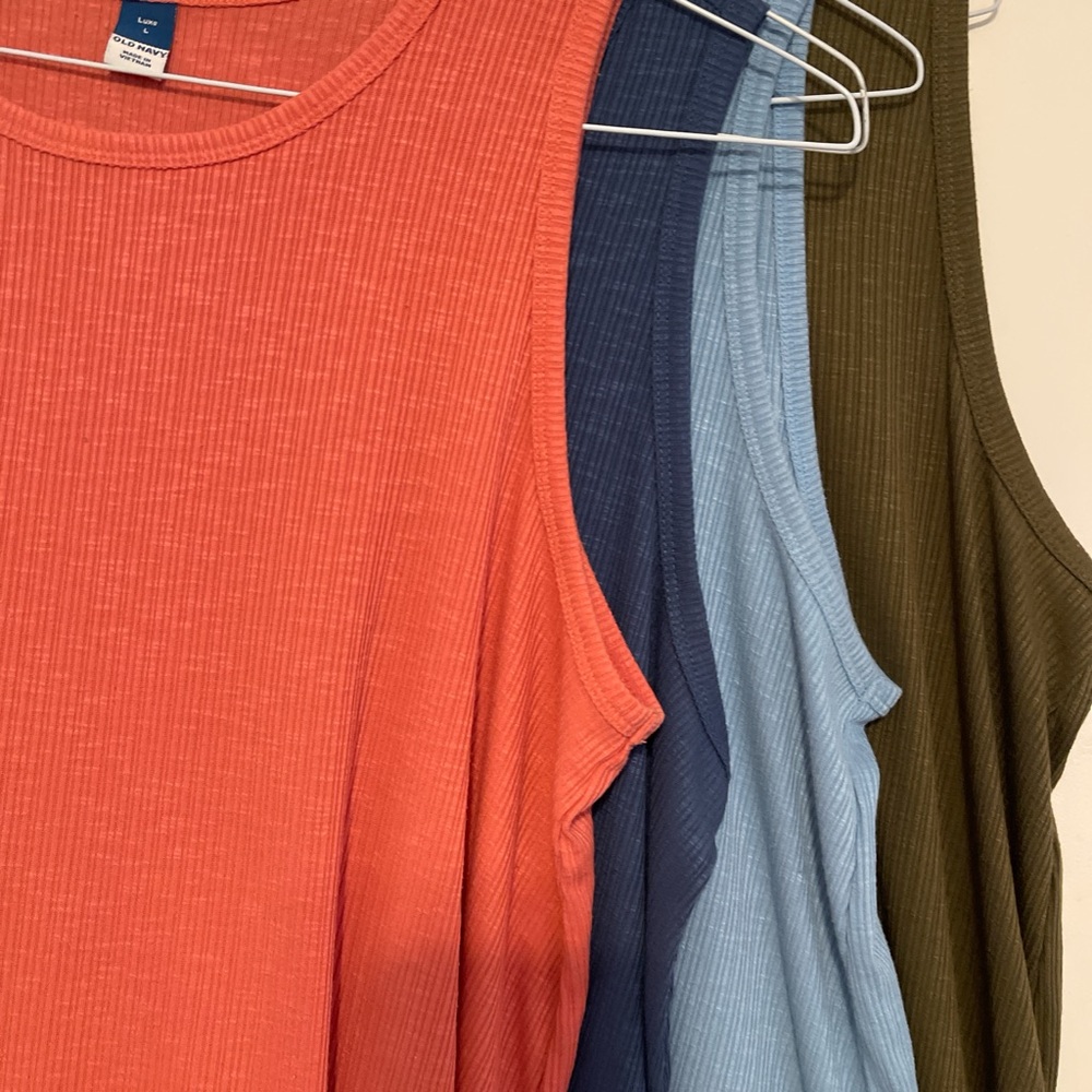 Old Navy Ribbed Luxe Tank / Lot of 4 / Large